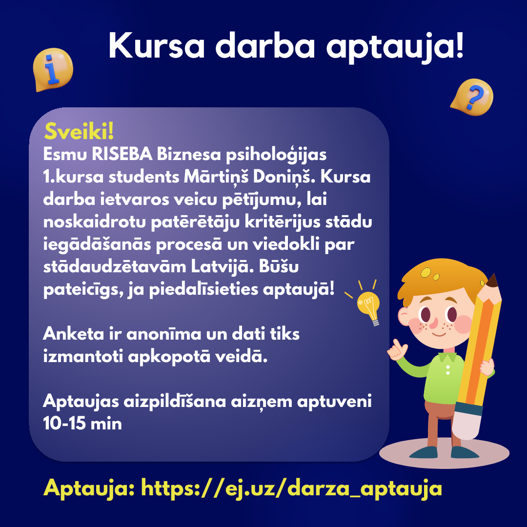Aptauja kursa darbam